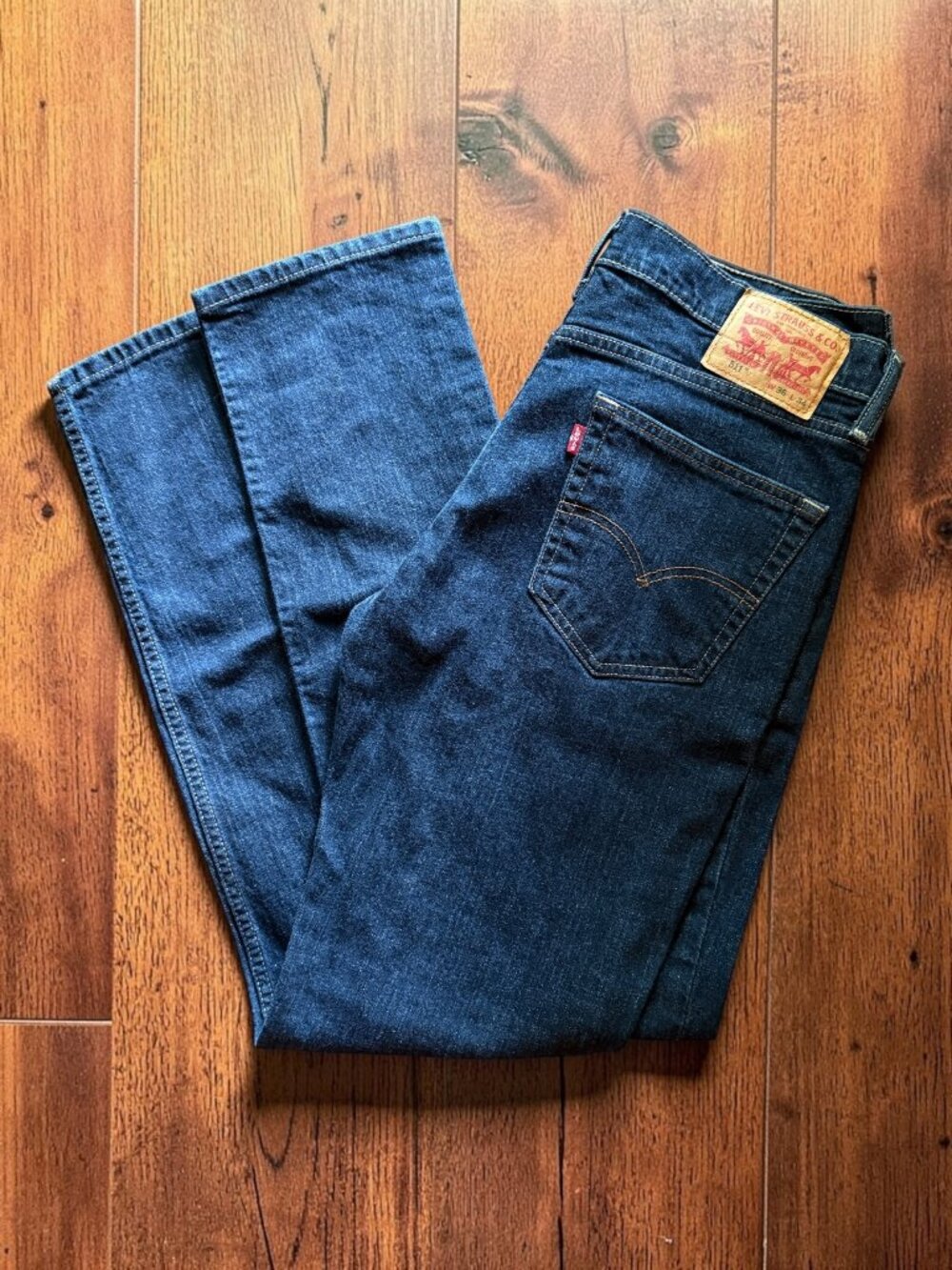 Levi's 511 Jeans Mens 36x34 Blue Slim Fit Dark Blue Wash — Like New